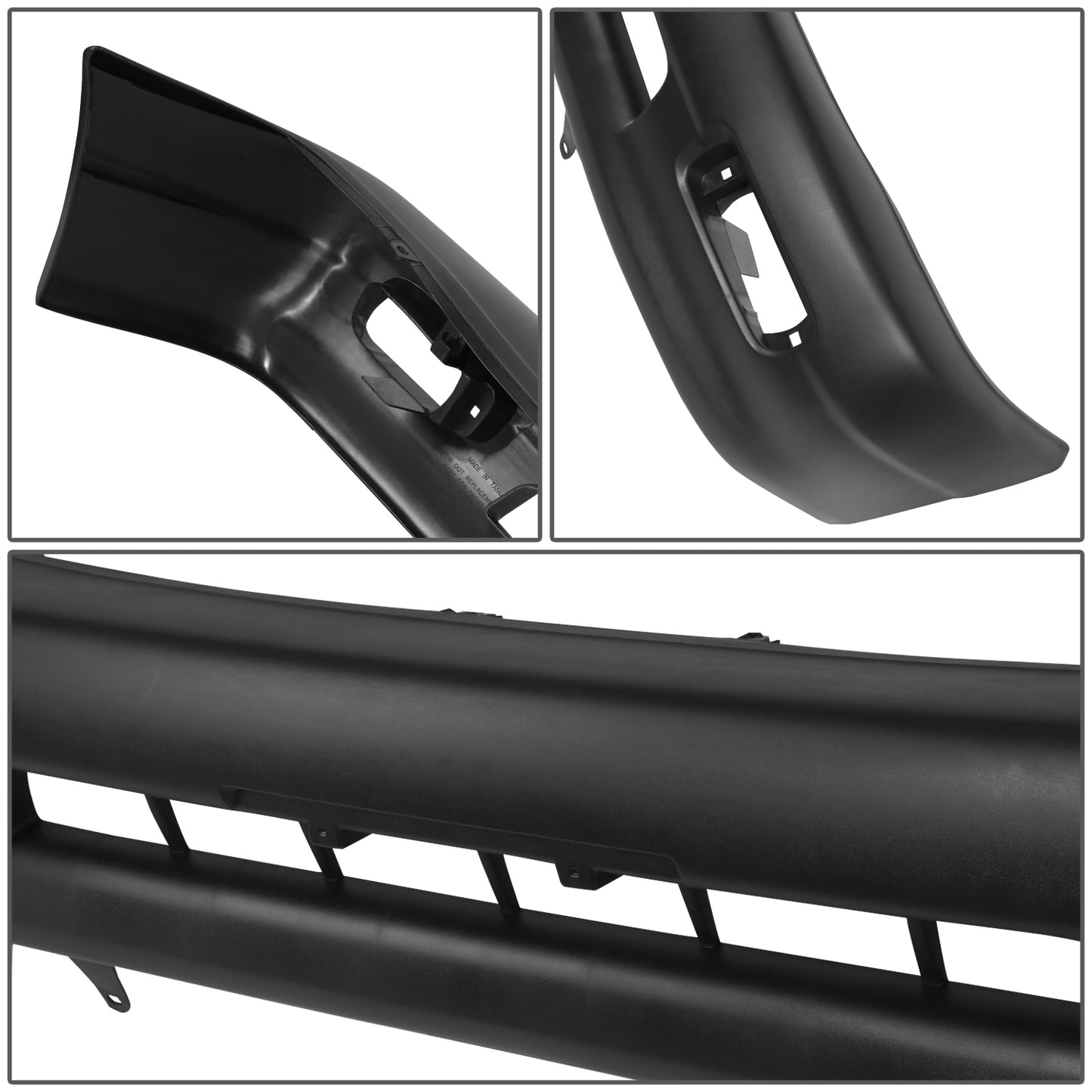 ACCESORIO DEFENSA FACIA 98-00 TOYOTA TACOMA - FITS BASE, DLX, SR5 - FITS REAR WHEEL DRIVE - FITS FOR MODELS WITHOUT PRE RUNNER - FITS WITHOUT HOLES FOR BUMPER COVER TRIM - FITS WITHOUT PARKING AID SENSOR HOLES