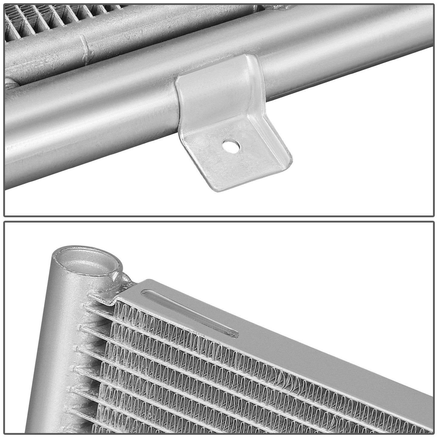 CONDENSADOR FORD EDGE 2015-2023 / LINCOLN MKX 2016-2018 / LINCOLN NAUTILUS 2019-2023 - FOR 2.0L 2.7L MODELS - ALUMINUM - SILVER