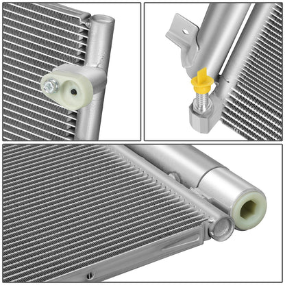 CONDENSADOR FORD EDGE 2015-2023 / LINCOLN MKX 2016-2018 / LINCOLN NAUTILUS 2019-2023 - FOR 2.0L 2.7L MODELS - ALUMINUM - SILVER