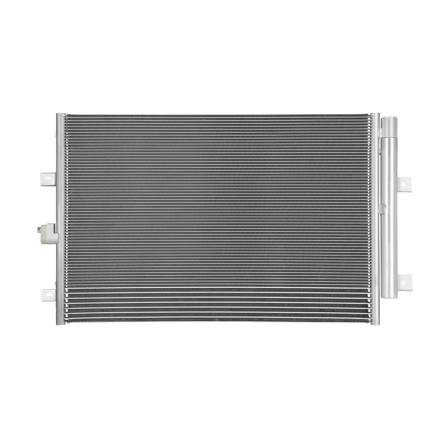 CONDENSADOR FORD EDGE 2015-2023 / LINCOLN MKX 2016-2018 / LINCOLN NAUTILUS 2019-2023 - FOR 2.0L 2.7L MODELS - ALUMINUM - SILVER