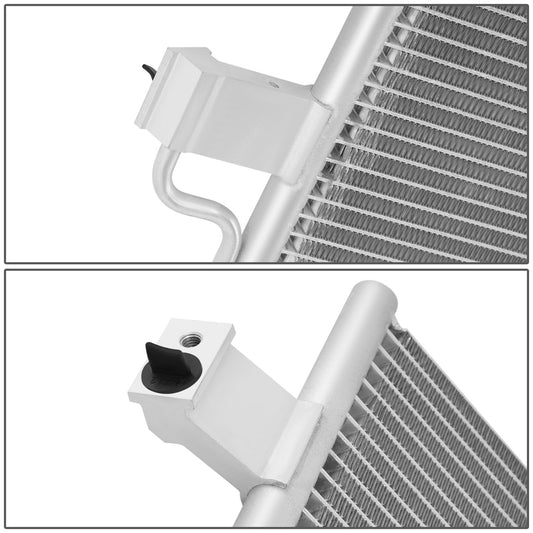 CONDENSADOR FORD EXPLORER 2002-2010 / FORD EXPLORER SPORT TRAC 2007-2010 / MERCURY MOUNTAINEER 2002-2010 - FOR 4.0L V6 4.6L V8 MODELS - ALUMINUM - SILVER