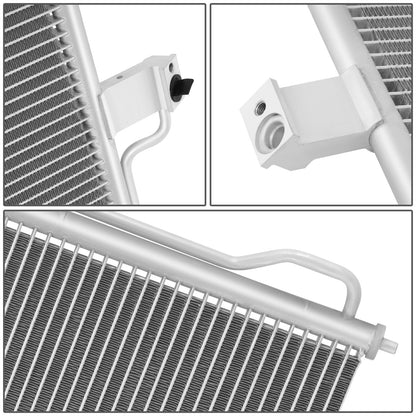 CONDENSADOR FORD EXPLORER 2002-2010 / FORD EXPLORER SPORT TRAC 2007-2010 / MERCURY MOUNTAINEER 2002-2010 - FOR 4.0L V6 4.6L V8 MODELS - ALUMINUM - SILVER