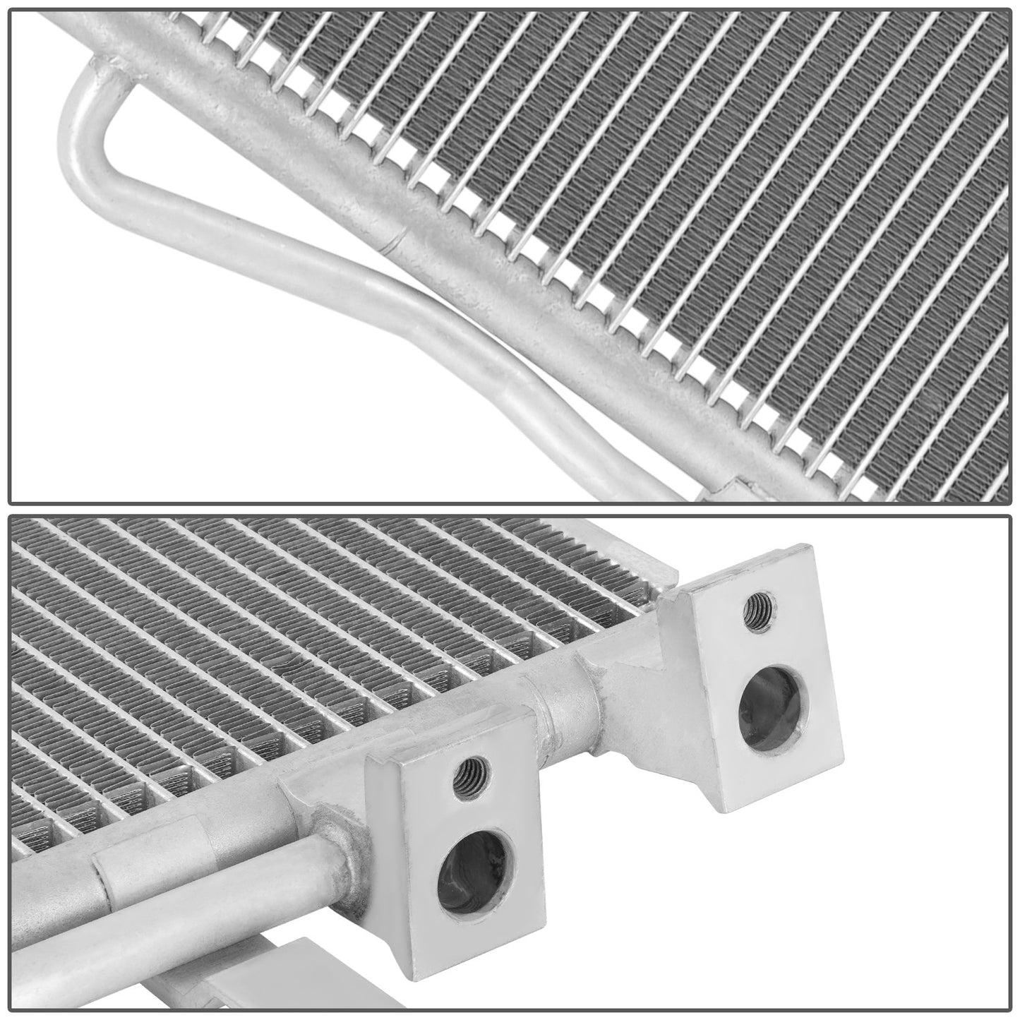 CONDENSADOR FORD F-250 SUPER DUTY 2008-2010 / FORD F-350 SUPER DUTY 2008-2010 / FORD F-450 SUPER DUTY 2008-2010 / FORD F-550 SUPER DUTY 2008-2010 - 6.4L MODEL - ALUMINUM - SILVER