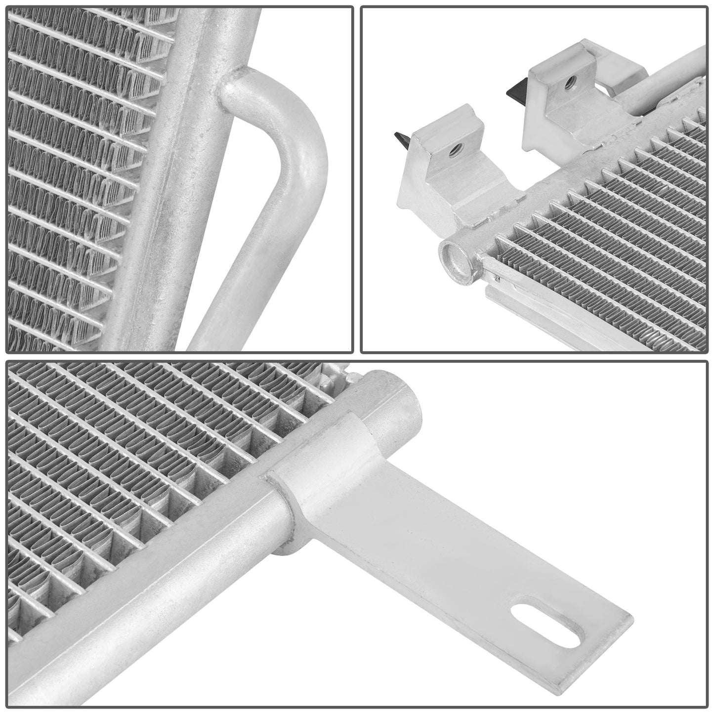 CONDENSADOR FORD F-250 SUPER DUTY 2008-2010 / FORD F-350 SUPER DUTY 2008-2010 / FORD F-450 SUPER DUTY 2008-2010 / FORD F-550 SUPER DUTY 2008-2010 - 6.4L MODEL - ALUMINUM - SILVER