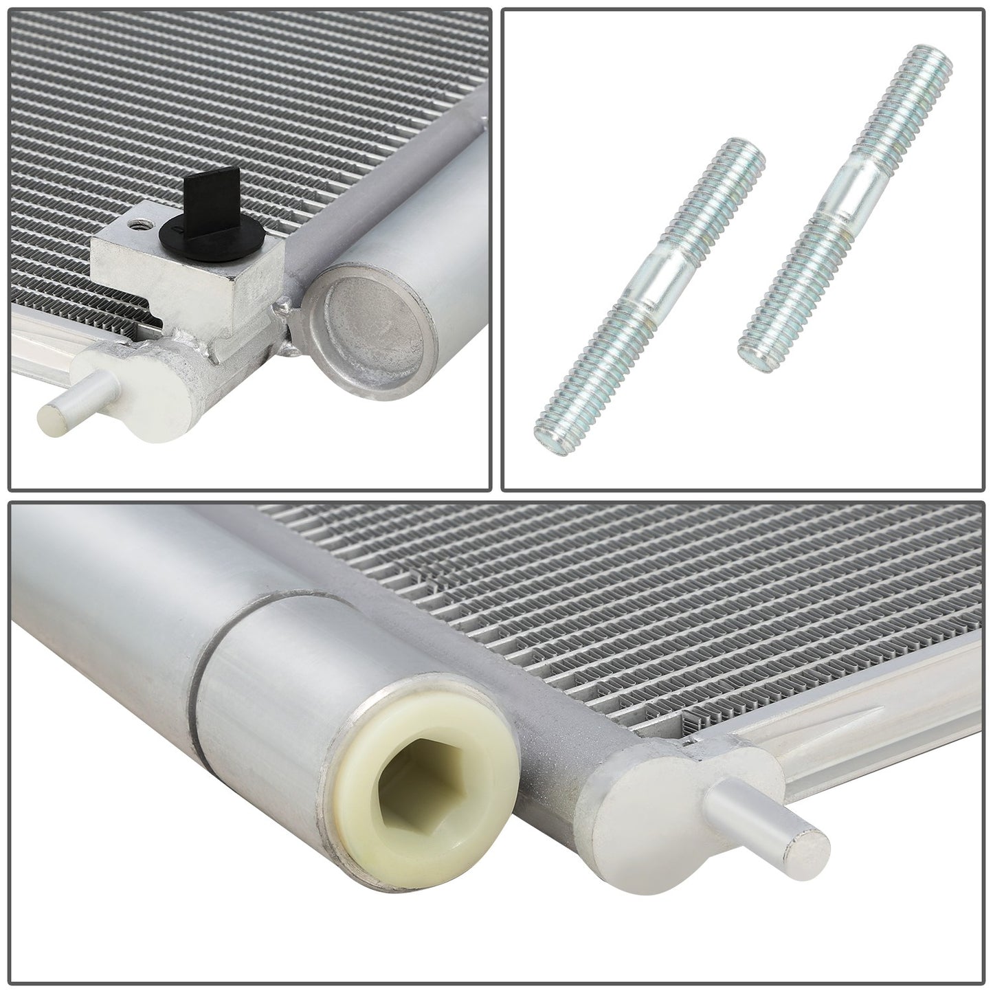 CONDENSADOR HONDA ACCORD 2014-2017 - HYBRID MODEL - ALUMINUM - SILVER