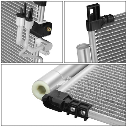 CONDENSADOR HYUNDAI SONATA 2015-2019 - FOR 2.4L MODEL - ALUMINUM - SILVER