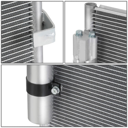 CONDENSADOR FORD MUSTANG 2015-2023 - FOR 2.3L MODEL - ALUMINUM - SILVER