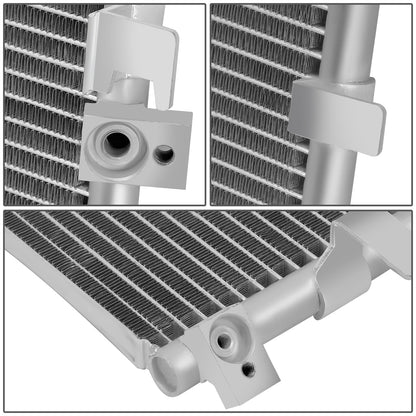 CONDENSADOR FORD MUSTANG 2015-2023 - FOR 3.7L 5.0L MODELS - ALUMINUM - SILVER