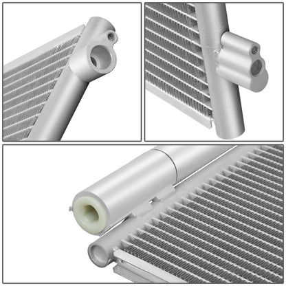 CONDENSADOR FIAT 500X 2016-2018 / JEEP RENEGADE 2015-2021 / RAM PROMASTER CITY 2015-2022 - FOR 2.4L MODEL - ALUMINUM - SILVER