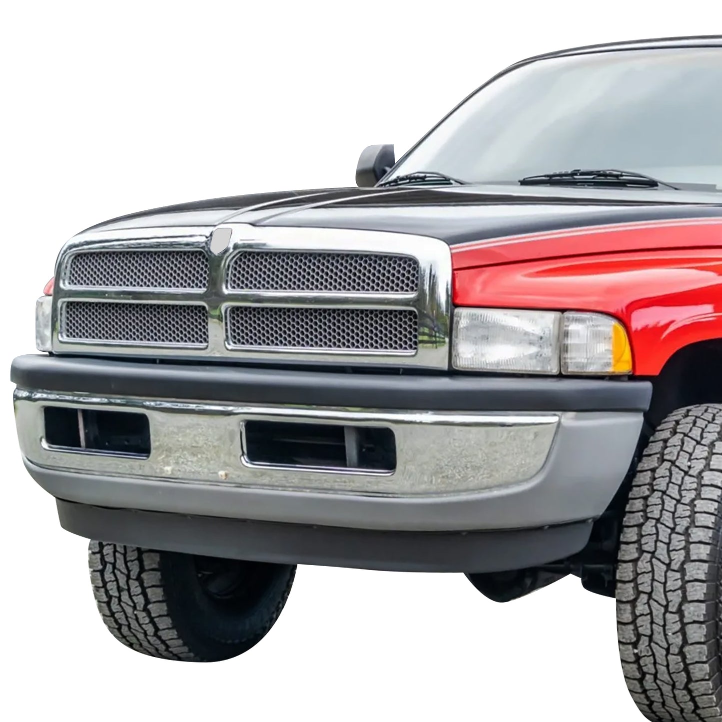 PARRILLA GRILLE - DG RAM '94-'01/ GRILLE ASS'Y/ SILVER W/CHROME FRAME//PARTS.NO,CH1200178//OEM NO,55055252