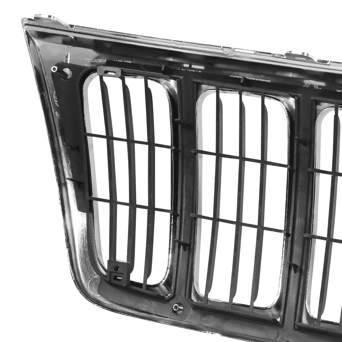 PARRILLA GRILLE - JP GRAND CHRKEE '99-'04/ GRILLE ASS'Y 99-03/ (INNER +OUTER)/ CHROME/BLACK/ (LAREDO) (PERFORMANCE)//PARTS.NO,CH1200234//OEM NO,55155921AC-PFM