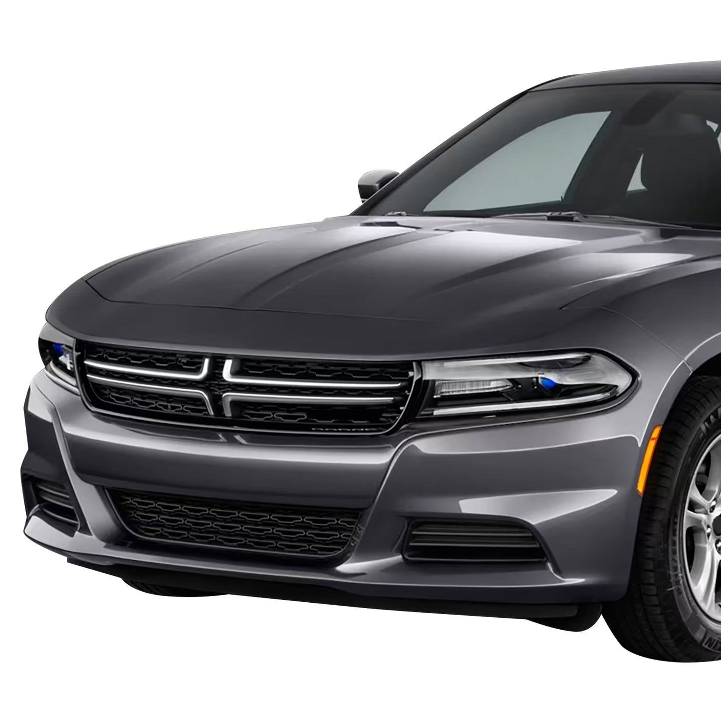 PARRILLA GRILLE - DG CHARGR 15-17/18-22/ GRILLE ASS'Y 15-22/ MAT-BLACK W/CHROME MOULDING/ (W/O HOOD SCOOP)