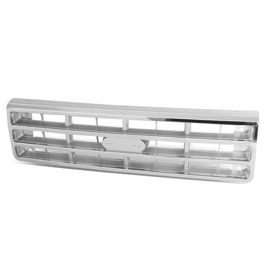 PARRILLA GRILLE - FD F150 P/U '87-'91/ GRILLE ASS'Y 87-88/ CHROME/ARGENT/ (W/O PLATE)//PARTS.NO,FO1200129//OEM NO,E7TZ8200B