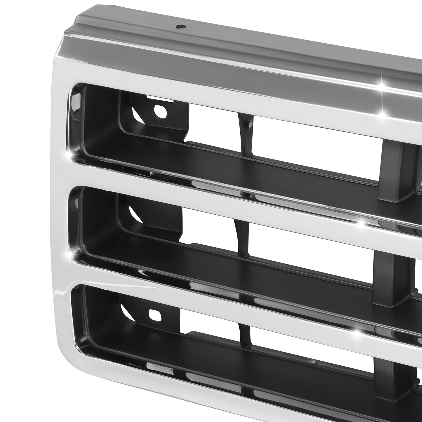 PARRILLA GRILLE - FD F150 P/U '87-'91/ GRILLE ASS'Y 87-91/ CHROME/DARK ARGENT/ (W/O PLATE)//PARTS.NO,FO1200141//OEM NO,E9TZ8200A