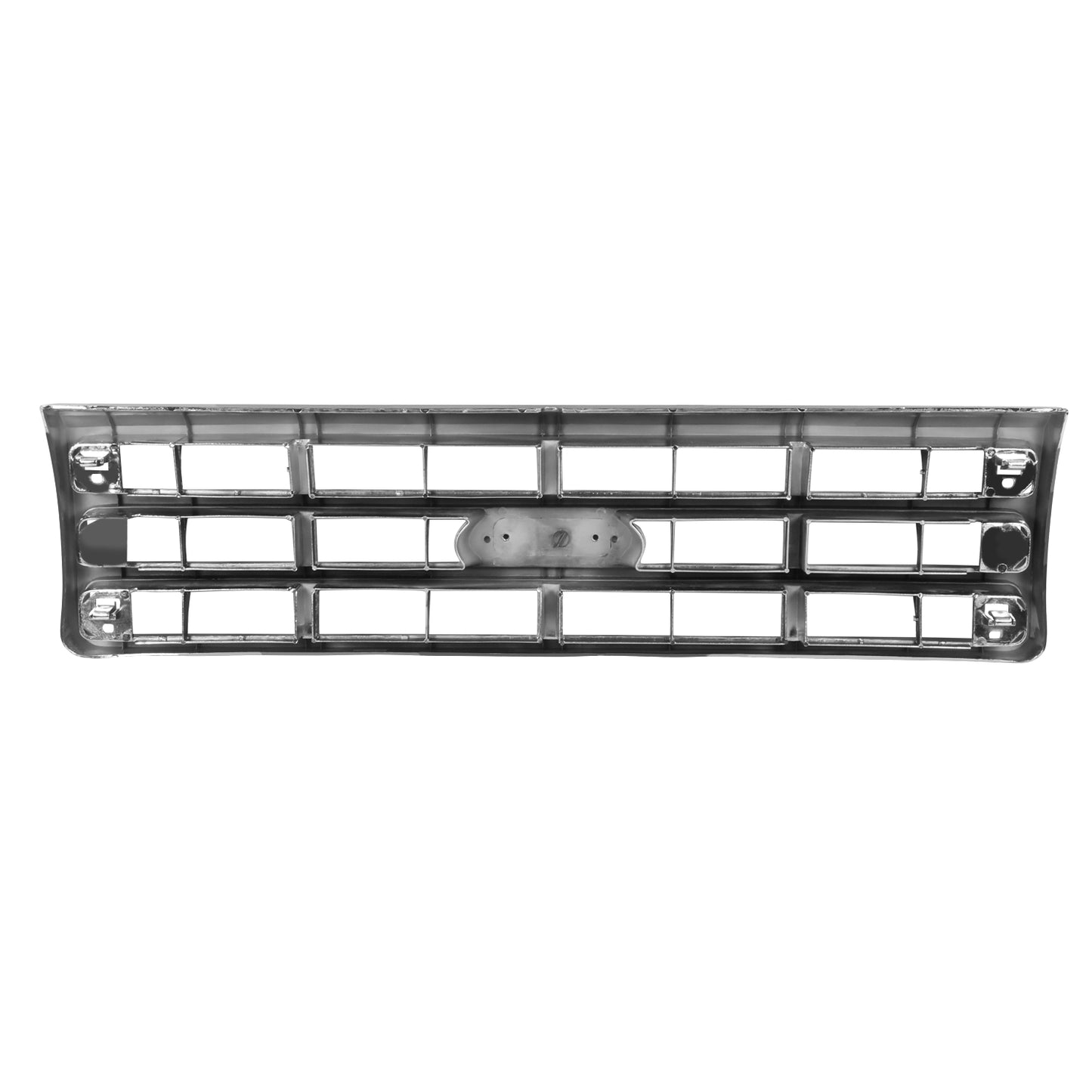PARRILLA GRILLE - FD F150 P/U '87-'91/ GRILLE ASS'Y 87-91/ CHROME/DARK ARGENT/ (W/O PLATE)//PARTS.NO,FO1200141//OEM NO,E9TZ8200A