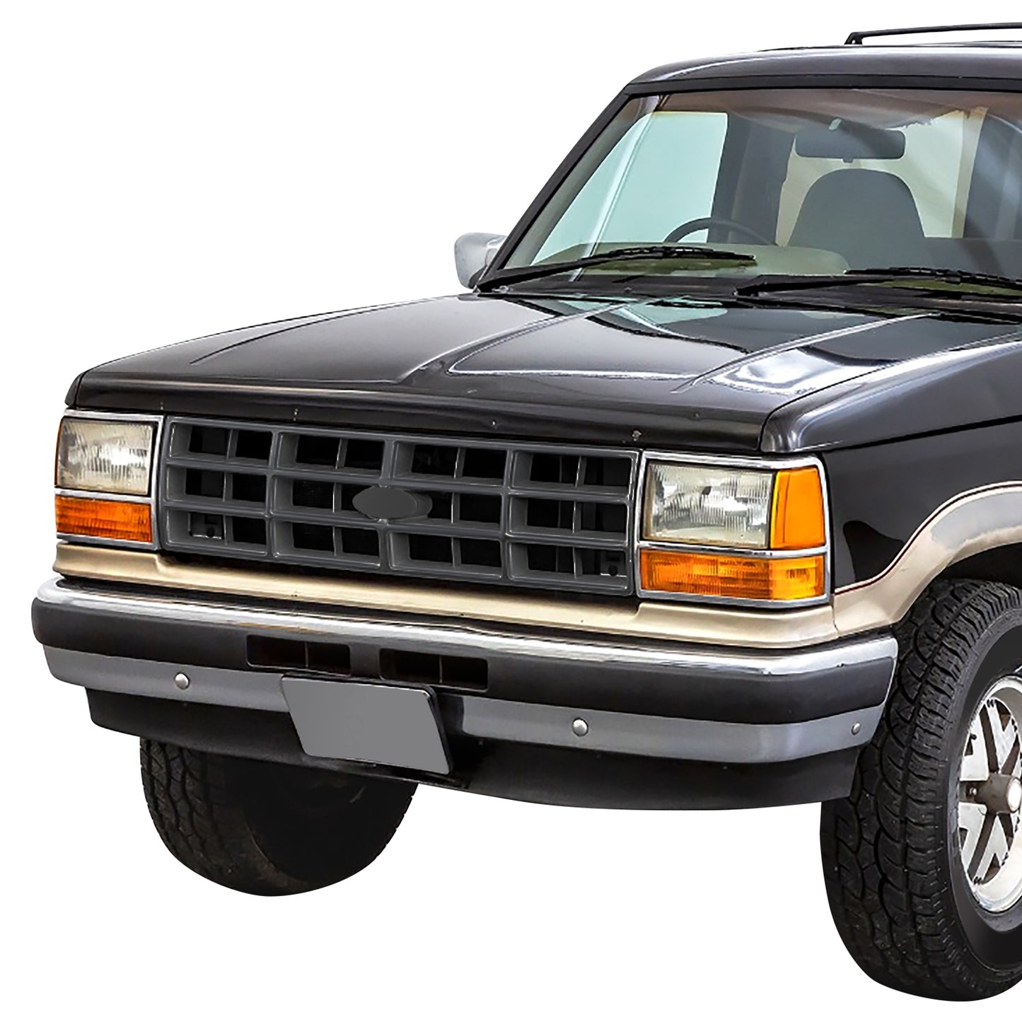 PARRILLA GRILLE - FD RANGR/BRONCO II '89-'92/ GRILLE ASS'Y/ MAT-BLACK/ (W/O GT)(W/O STX PKG)//PARTS.NO,FO1200149//OEM NO,E0TZ8200C