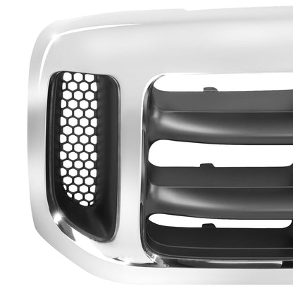 PARRILLA GRILLE - FD F350 '99-'04/EXCSON '00-'05/ GRILLE ASS'Y 99-04/ GRAY W/CHROME FRAME/ W/O KING RANCH//PARTS.NO,FO1200359//OEM NO,1C3Z8200BAA