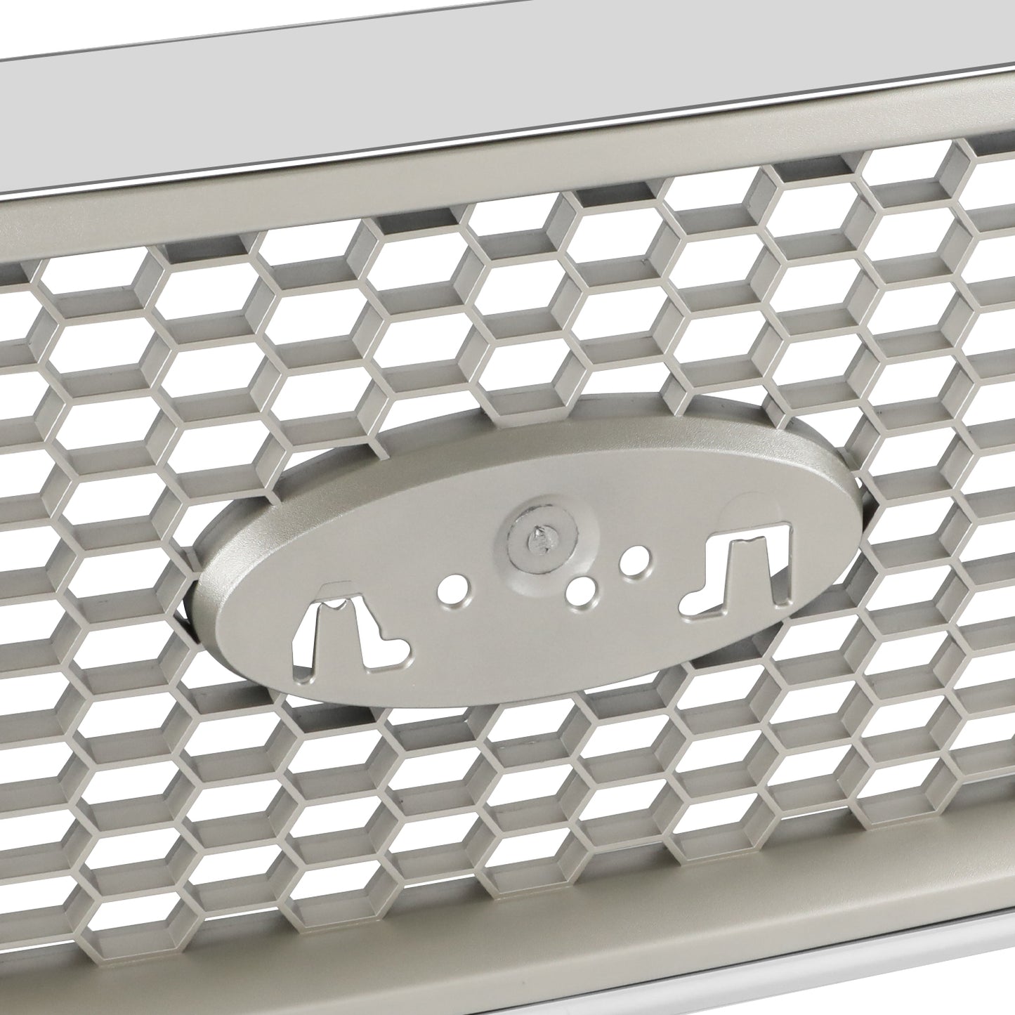 PARRILLA GRILLE - FD F150 P/U '04-'08/ GRILLE ASS'Y/ SILVER W/CHROME FRAME/ (HONEYCOMB DESIGN)/ (LARIAT) (EXCEPT HERITAGE)//PARTS.NO,FO1200427//OEM NO,4L3Z8200DA