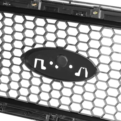 PARRILLA GRILLE - FD F150 P/U '04-'08/ GRILLE ASS'Y/ SILVER W/CHROME FRAME/ (HONEYCOMB DESIGN)/ (LARIAT) (EXCEPT HERITAGE)//PARTS.NO,FO1200427//OEM NO,4L3Z8200DA