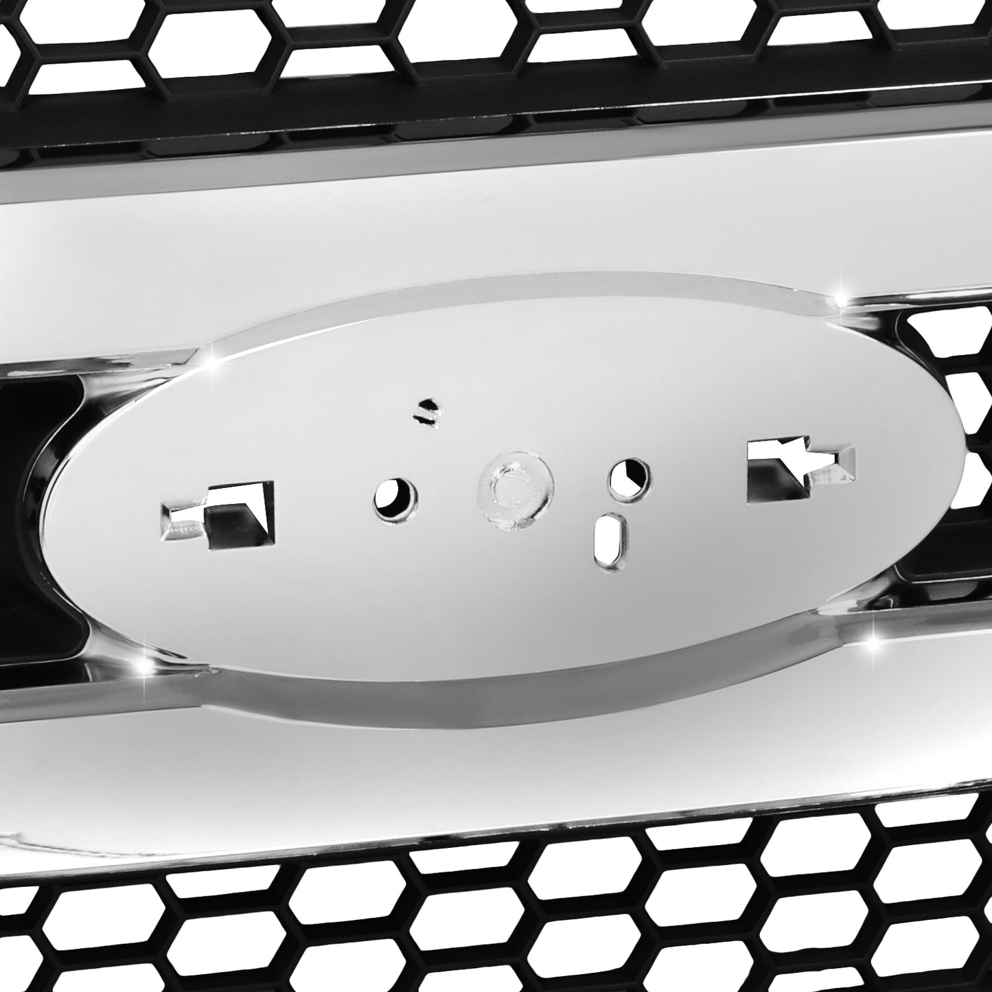 PARRILLA GRILLE - FD F350 P/U '05-'07(SUPR DUTY)/ GRILLE ASS'Y/ GRAY W/CHRM FRAME/ (SAME=EXCURSION)//PARTS.NO,FO1200456//OEM NO,5C3Z8200BAA