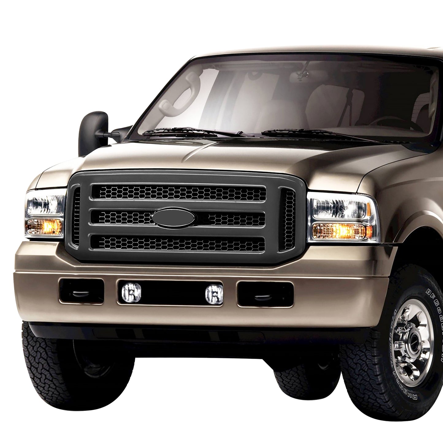 PARRILLA GRILLE - FD F350 P/U '05-'07(SUPR DUTY)/ GRILLE ASS'Y/ BLACK (XLT)//PARTS.NO,FO1200457//OEM NO,5C3Z8200CAD