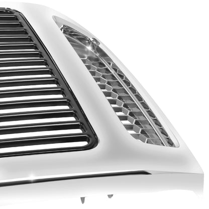 PARRILLA GRILLE - FD F350 P/U '05-'07(SUPR DUTY)/ GRILLE ASS'Y/ CHROME/BLACK W/BILLET//PARTS.NO,FO1200459//OEM NO,6C3Z8200AAA