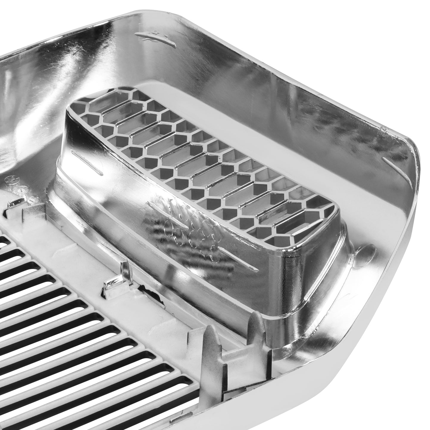 PARRILLA GRILLE - FD F350 P/U '05-'07(SUPR DUTY)/ GRILLE ASS'Y/ CHROME/BLACK W/BILLET//PARTS.NO,FO1200459//OEM NO,6C3Z8200AAA