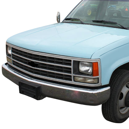 PARRILLA GRILLE - CV C10/GC '88-'93/'94-'01/ GRILLE ASS'Y 88-93/ SILVER/ARGENT (CHEVY)/ (SINGLE SEALED BEAM H/L TYPE)//PARTS.NO,GM1200141//OEM NO,15590611