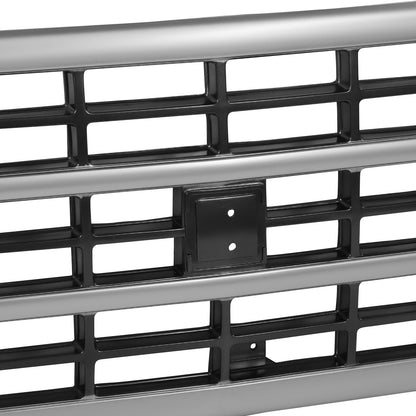 PARRILLA GRILLE - CV C10/GC '88-'93/'94-'01/ GRILLE ASS'Y 88-91/ SILVER/DARK GRAY/ (SINGLE RECT. LAMP)/ (CHEVY)//PARTS.NO,GM1200203//OEM NO,15628797
