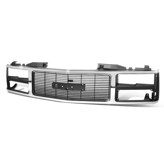 PARRILLA GRILLE - CV C10/GC '88-'93/'94-'01/ GRILLE ASS'Y 88-93/ CHROME/BLACK (GMC)/ (DOUBLE HEAD LIGHT)//PARTS.NO,GM1200229//OEM NO,15615109