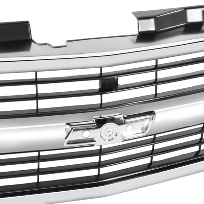 PARRILLA GRILLE - CV C10/GC '88-'93/'94-'01/ GRILLE ASS'Y 94-01/ CHROME/SILVER (CHEVY)/ (COMPOSITE DUAL H/L)/ (SAME=BLAZER=SUBURBAN=TAHOE)//PARTS.NO,GM1200238//OEM NO,15981106