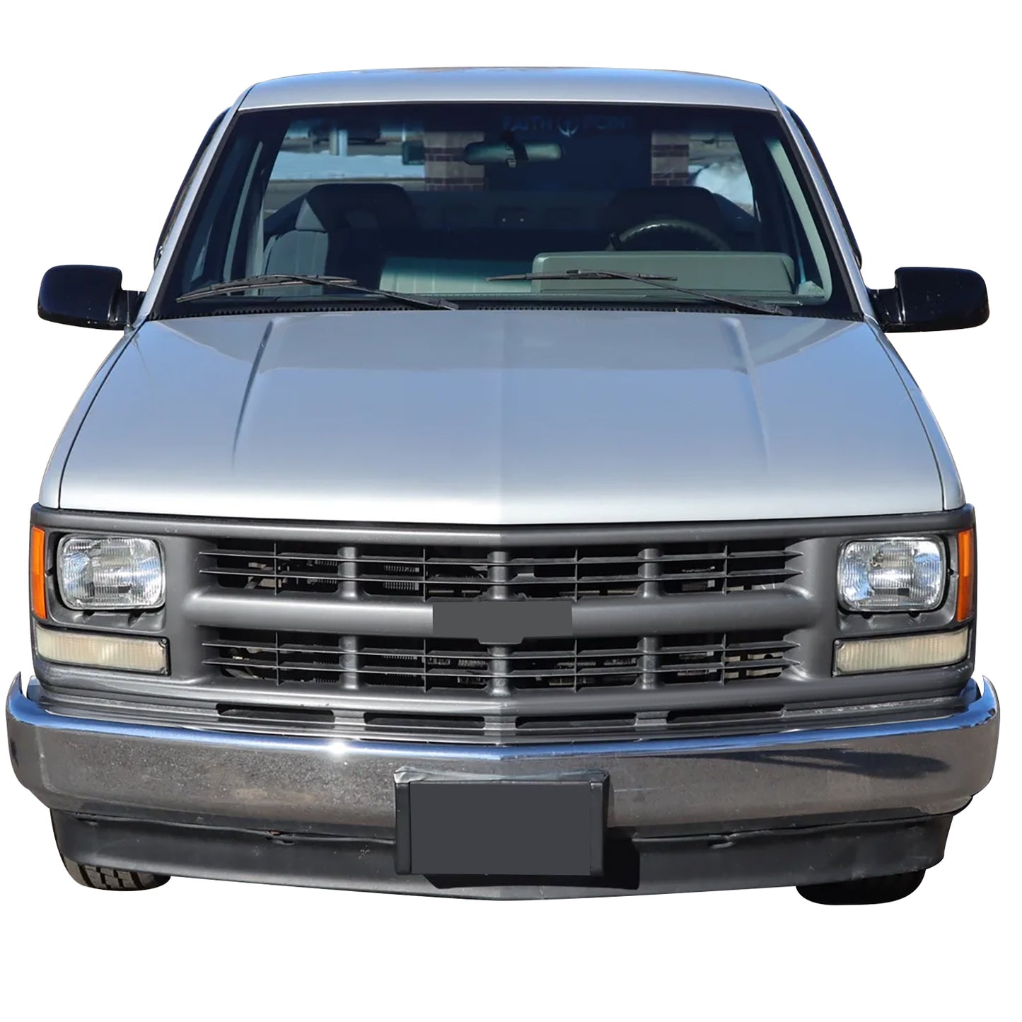 PARRILLA GRILLE - CV C10/GC '88-'93/'94-'01/ GRILLE ASS'Y 94-01/ SILVER/GRAY (CHEVY)/ (SINGLE SEALED BEAM H/L TYPE)/ (SAME=BLAZER=SUBURBAN=TAHOE)//PARTS.NO,GM1200358//OEM NO,15709236