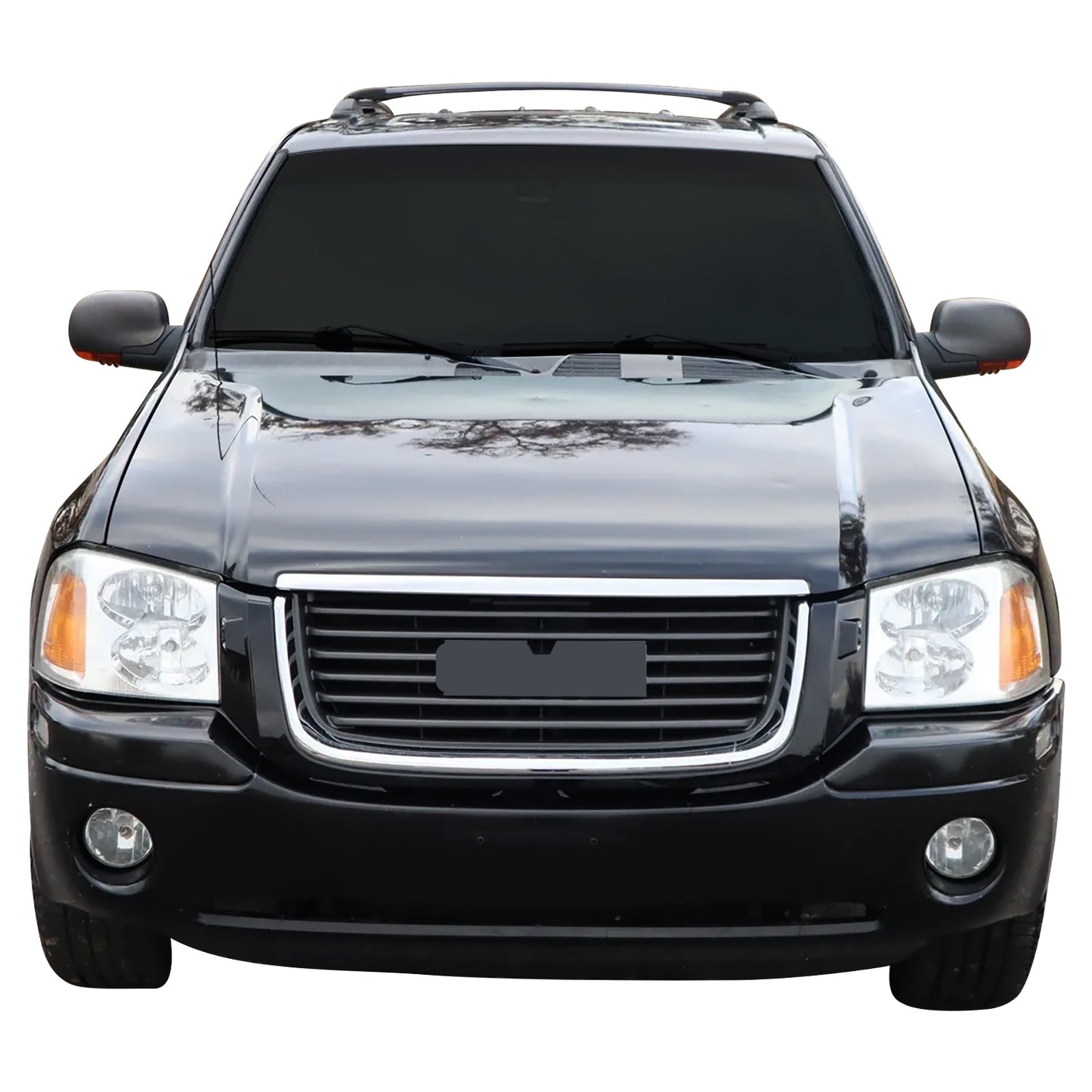 PARRILLA GRILLE - GM ENVOY '02-'09/ GRILLE ASS'Y 02-05/ CHROME W/PRIMED/ (W/H/L WASH TYPE) (SLT)/ (SAME S15 JIMMY)//PARTS.NO,GM1200504//OEM NO,10358148