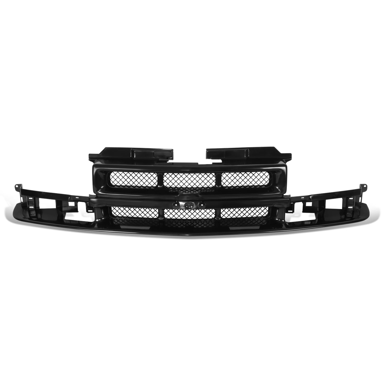 PARRILLA GRILLE - CV S10/SONAMA '94-'97/'98-'04/ GRILLE ASS'Y 98-04/ MAT-BLACK W/MESH BACK/ W/O MOULDING (ZR2/LS) (BLAZER)//PARTS.NO,GM1200507//OEM NO,19180339