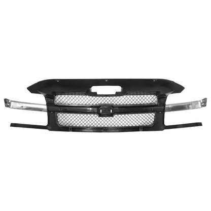 PARRILLA GRILLE - CV AVALANCH 02-06/ GRILLE ASS'Y/ MAT-BLACK W/CHROME MOULDING/ (W/BODY CLADDING)//PARTS.NO,GM1200543//OEM NO,19168631