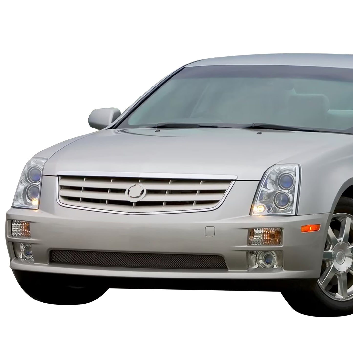PARRILLA GRILLE - CADLAC STS '05-'07/ GRILLE ASS'Y/ UPPER CHROME-GRAY/ W/O ADAPTIVE CRUISE CONTROL/ W/O PLATINUM EDITION//PARTS.NO,GM1200643//OEM NO,25712895