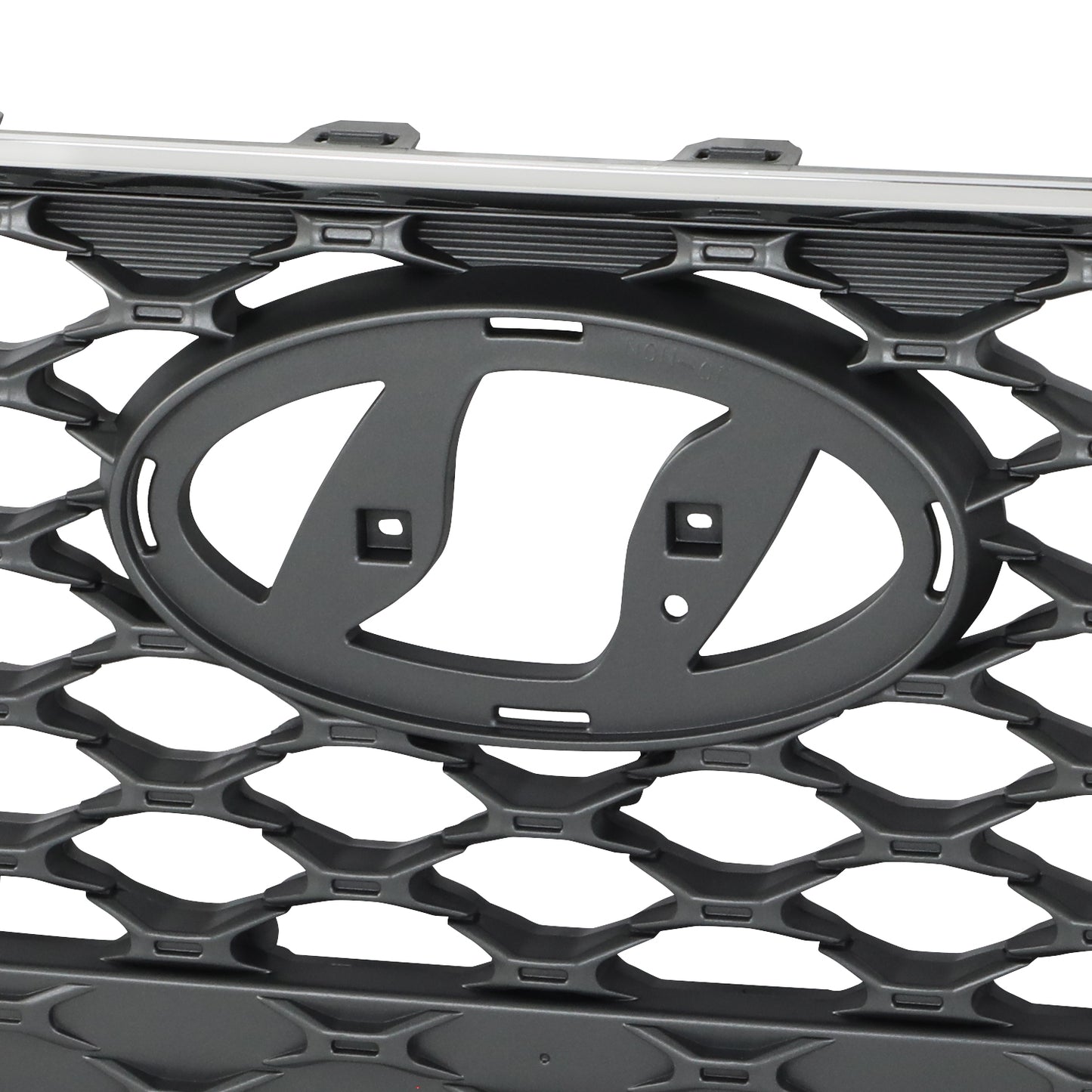 PARRILLA GRILLE - HY KNA 18-21/ GRILLE ASS'Y 18-20/ PAINTED SILVER/ W/BLACK FRAME/ (LIMITED|TREND|ULTIMATE)//PARTS.NO,HY1200219//OEM NO,86350J9100