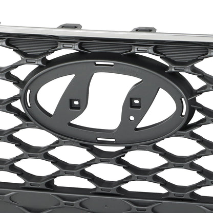 PARRILLA GRILLE - HY KNA 18-21/ GRILLE ASS'Y 18-20/ PAINTED SILVER/ W/BLACK FRAME/ (LIMITED|TREND|ULTIMATE)//PARTS.NO,HY1200219//OEM NO,86350J9100