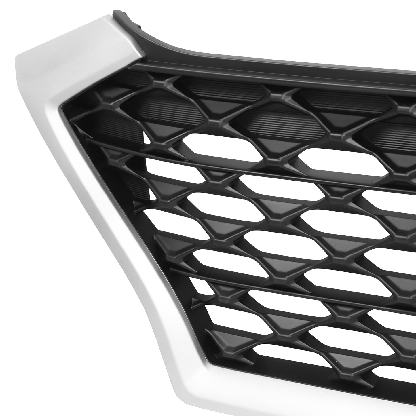 PARRILLA GRILLE - HY TUSN (IX25/35) 16-18/19-21/ GRILLE ASS'Y 19-21/ PAINTED BLACK/ W/SILVER MOULDING/ (W/O VIEW CAMERA)//PARTS.NO,HY1200225//OEM NO,86350D3500