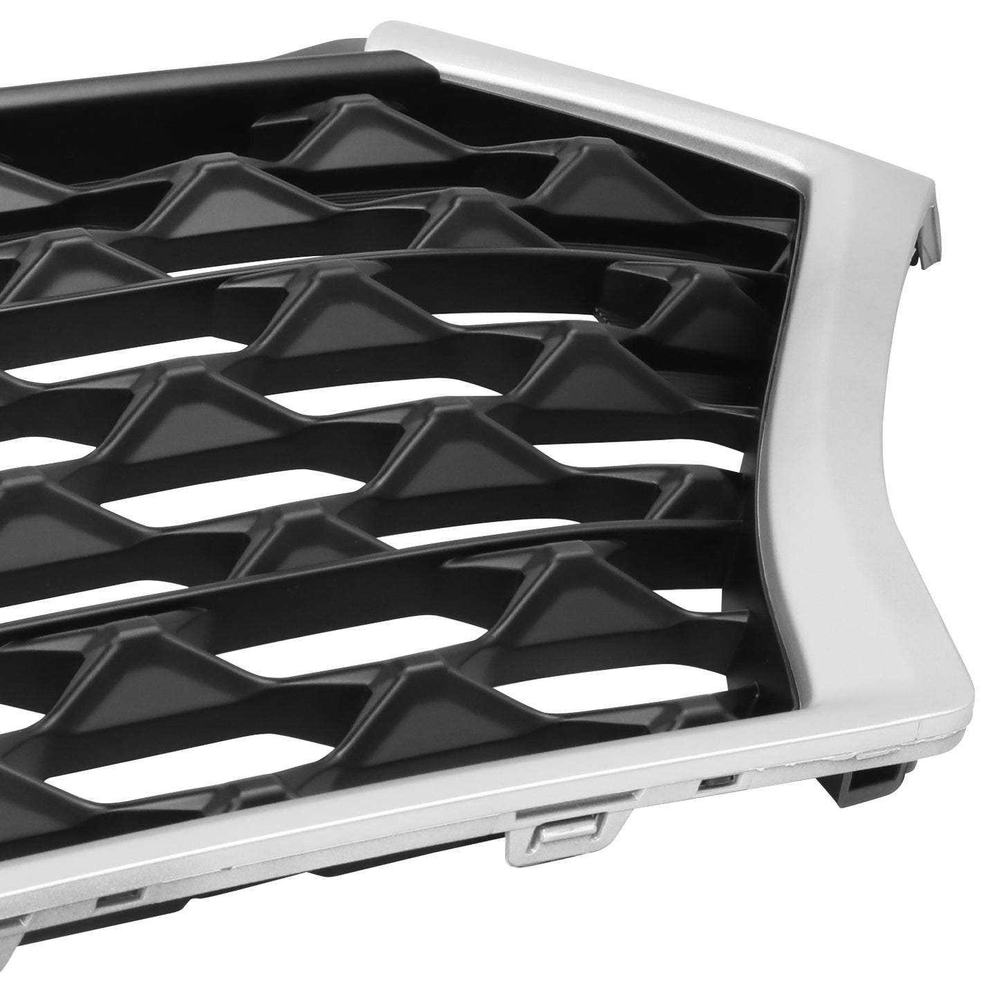 PARRILLA GRILLE - HY TUSN (IX25/35) 16-18/19-21/ GRILLE ASS'Y 19-21/ PAINTED BLACK/ W/SILVER MOULDING/ (W/O VIEW CAMERA)//PARTS.NO,HY1200225//OEM NO,86350D3500