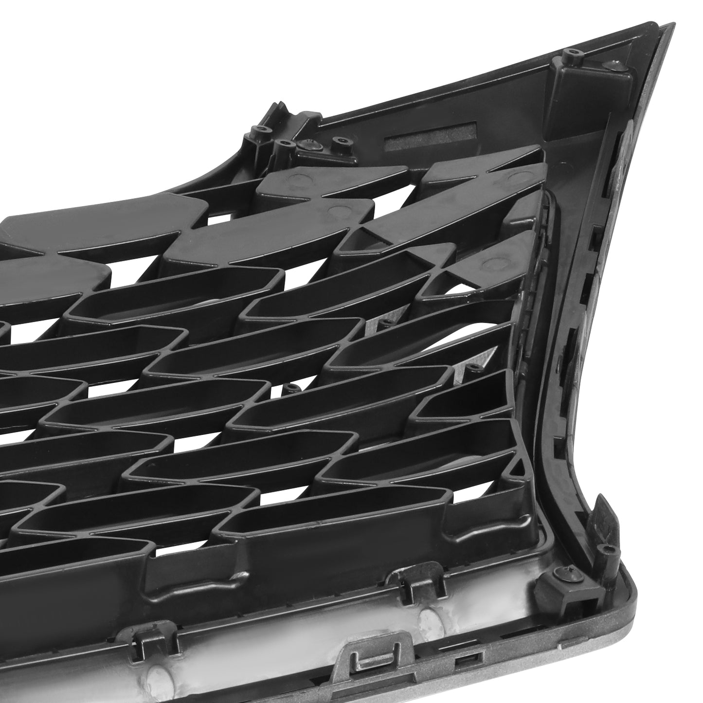 PARRILLA GRILLE - HY TUSN (IX25/35) 16-18/19-21/ GRILLE ASS'Y 19-21/ PAINTED BLACK/ W/SILVER MOULDING/ (W/O VIEW CAMERA)//PARTS.NO,HY1200225//OEM NO,86350D3500