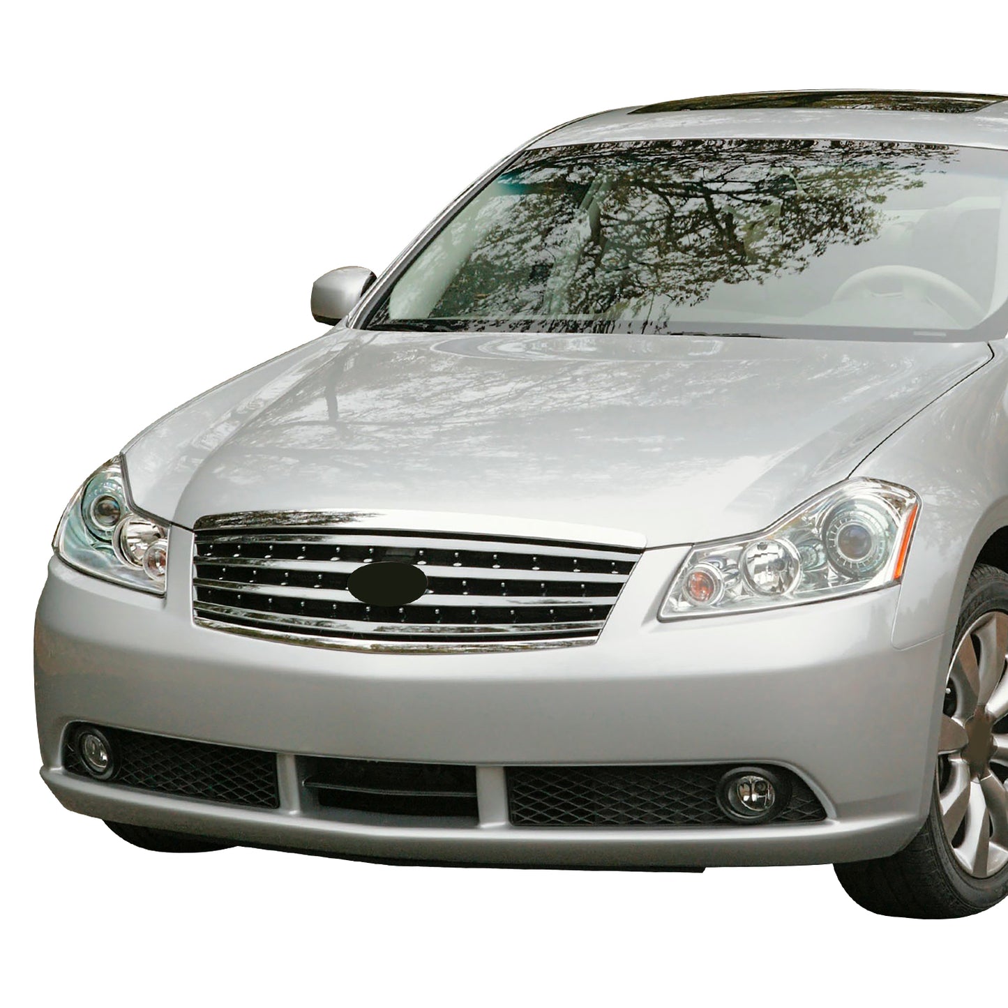 PARRILLA GRILLE - IN M35/M45 '06-'10/ GRILLE ASS'Y 06-07/ CHROME/PRIMED BLACK//PARTS.NO,IN1200112//OEM NO,62310EH200