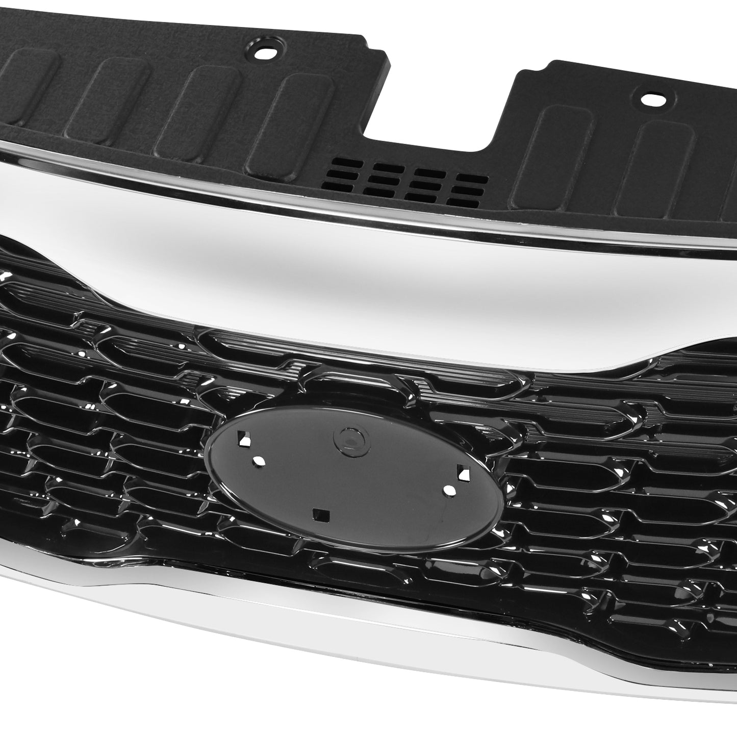 PARRILLA GRILLE - KA  SORETO '14-15/16-18/19-20/ GRILLE ASS'Y 14-15/ PAINTED BLACK W/CHROME MLDG/ (W/O SPORT PKG)//PARTS.NO,KI1200155//OEM NO,863501U500