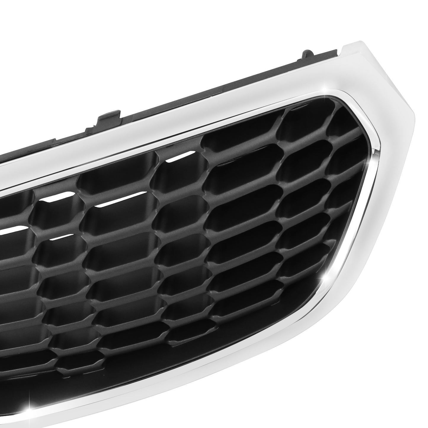 PARRILLA GRILLE - KA FOTE/KOUP '14-'16/'17-'18/ GRILLE ASS'Y 14-16/ PAINTED DARK SILVER/ W/CHROME FRAME (4D)//PARTS.NO,KI1200156//OEM NO,86350A7500
