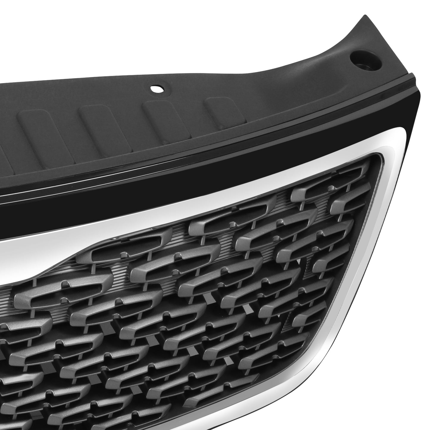 PARRILLA GRILLE - KA  SORETO '14-15/16-18/19-20/ GRILLE ASS'Y 14-15/ PAINTED SILVER W/CHROME MLDG/ (W/SPORT PKG)