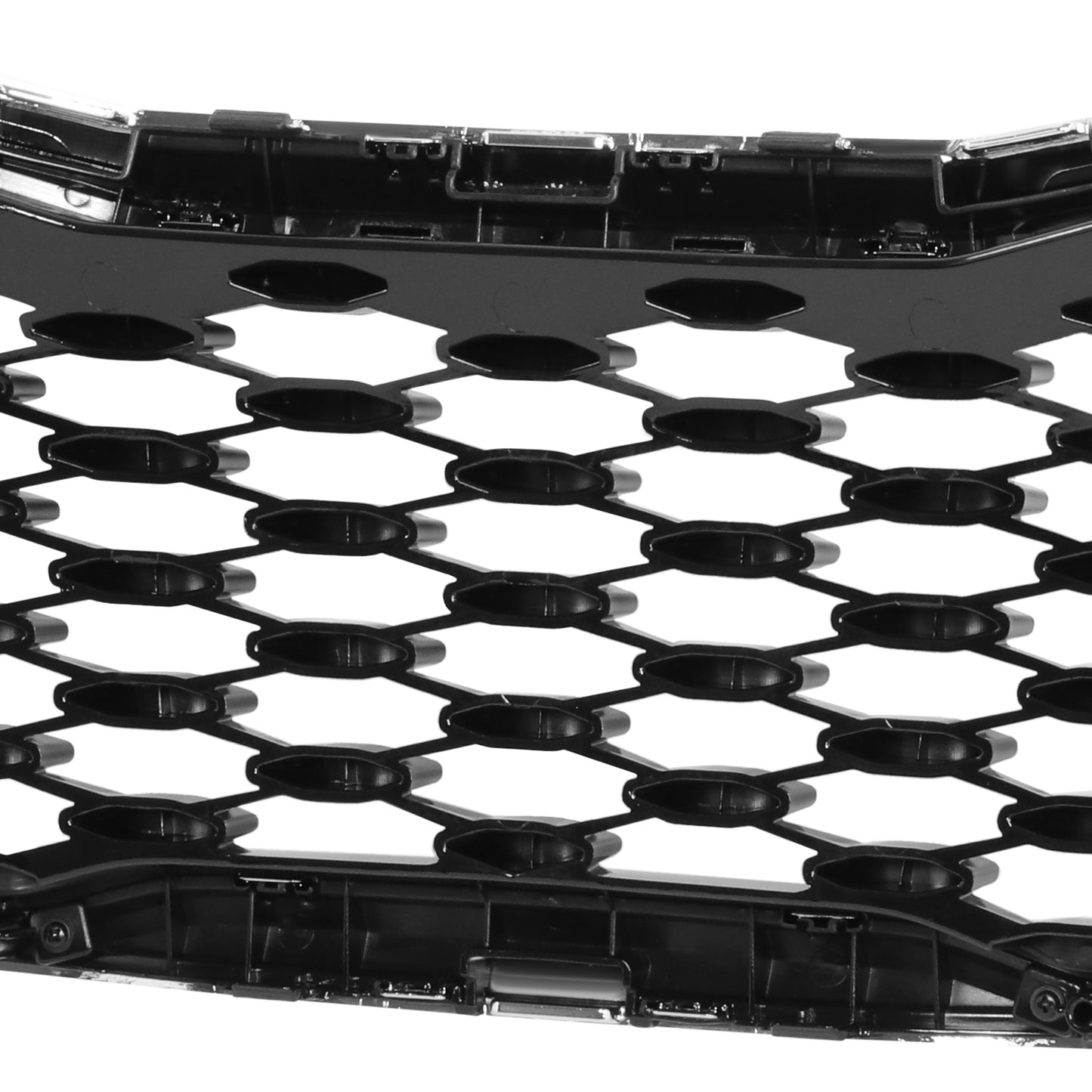 PARRILLA GRILLE - KA FOTE/KOUP '14-'16/'17-'18/ GRILLE ASS'Y 17-18/ PAINTED BLACK/ W/SMOKE BLACK FRAME (4D)//PARTS.NO,KI1200191//OEM NO,86350B0010