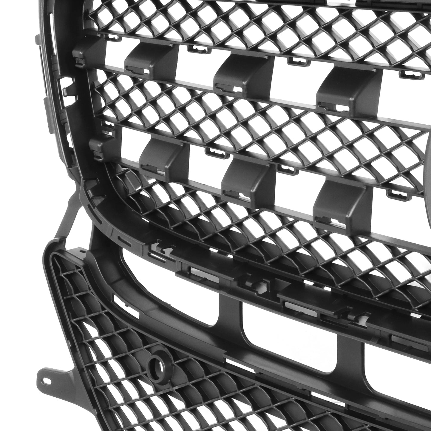 PARRILLA GRILLE - BZ W218 '12-'14/'15-'17(CLS)/ GRILLE ASS'Y 12-14/ PRIMED BLACK W/CHROME/ W/SENSOR H. W/O AMG PKG/ (EU=USA)
