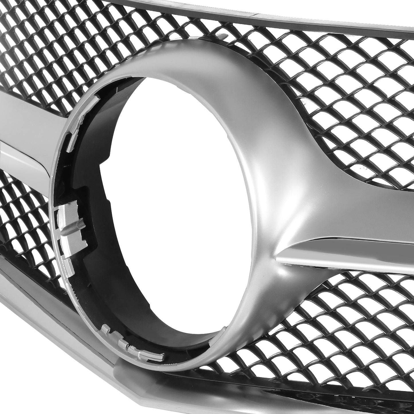 PARRILLA GRILLE - BZ W212 '10-12/W207(2D)'10-'16/ GRILLE ASS'Y 14-16/ CHROME/BLACK/ W/O CAMERA (2D)/