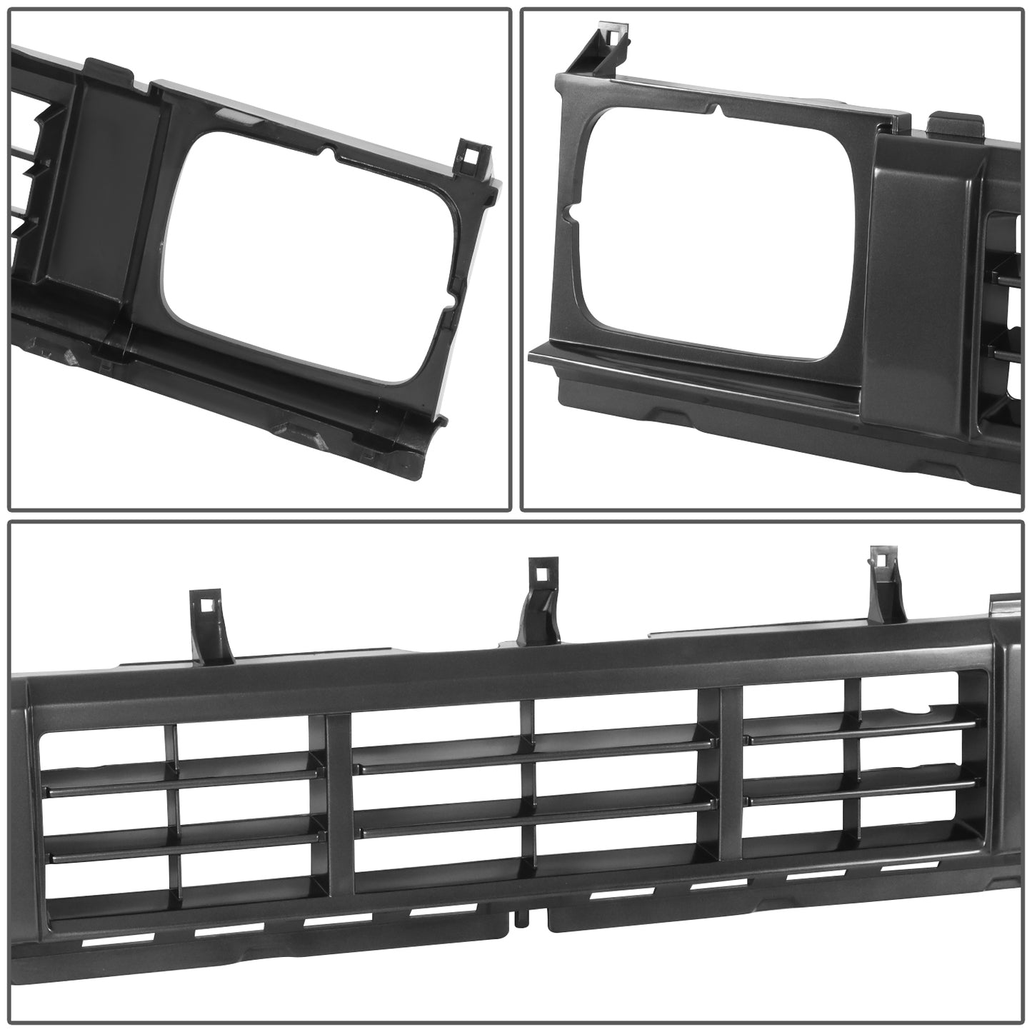 PARRILLA GRILLE - DS P/U '83-'85/'86-'97/ GRILLE ASS'Y 86-87/ DARK ARGENT/ (HARDBODY) (4WD)//PARTS.NO,NI1200109//OEM NO,6231031G00