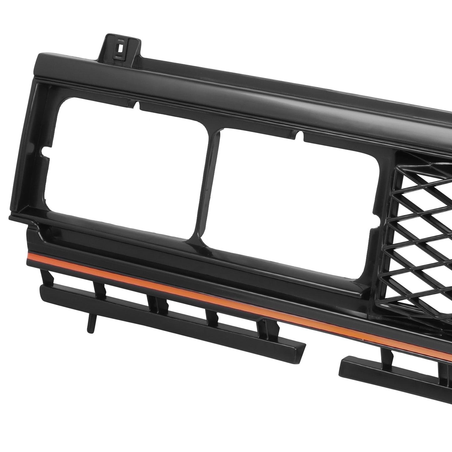 PARRILLA GRILLE - DS P/U '83-'85/'86-'97/ GRILLE ASS'Y 83-85/ BLACK/RED (4WD)//PARTS.NO,NI1200118//OEM NO,6231084W00